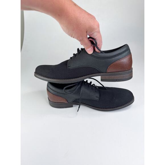 Perry Ellis Portfolio Size 9.5 Bowler Dress Shoes w/ Ultra Foam Black + Brown - Picture 9 of 10